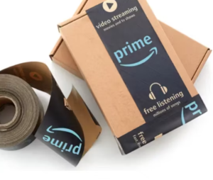 Amazon Pakketape på æske og tape med tryk TapeTeam Hvorfor bruger man logotape eller tape med tryk til forsegling af kasser