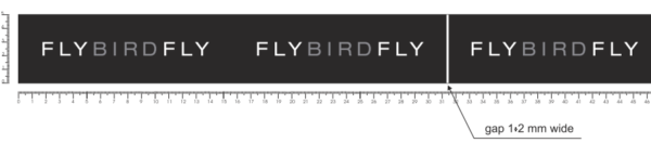 FlyBirdFly kliche 2 farvet negativt tryk