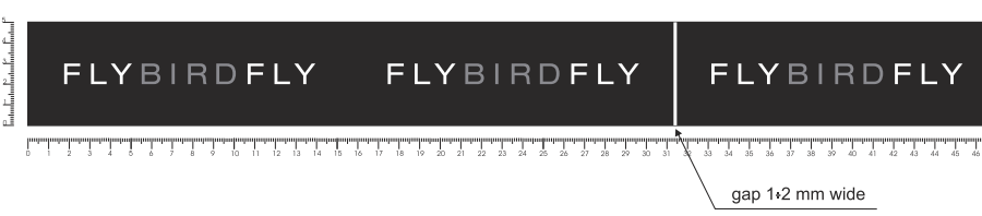 FlyBirdFly kliche 2 farvet negativt tryk