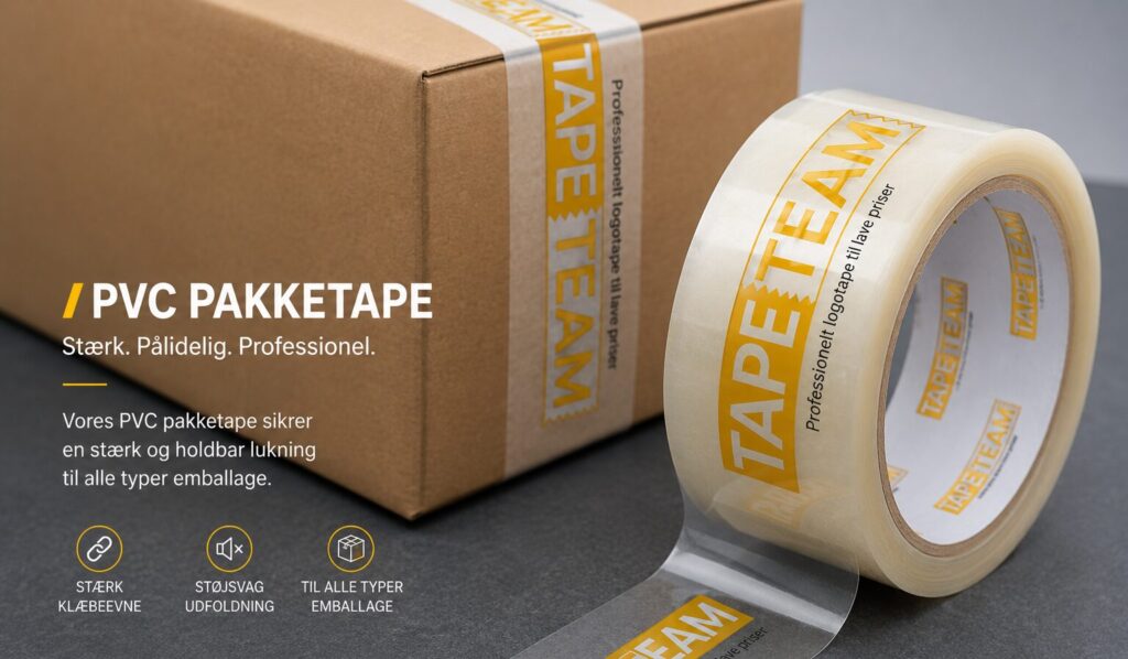 TapeTeam PVC Pakketape Tape med tryk Tape med logo