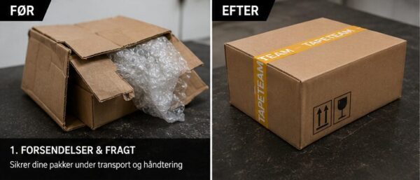 TapeTeam før og efter pakketape brugsmuligheder 1 forsendelser og fragt TapeTeam før og efter pakketape brugsmuligheder 1 forsendelser og fragt
